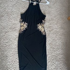 Black halter dress